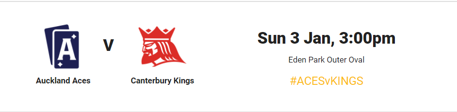 Super Smash 2020-21 : Auckland Aces vs Canterbury Kings – live stream,live score, live telecast #AcesvsKings