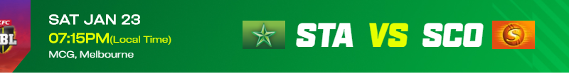 Melbourne Stars vs Perth Scorchers BBL match 50