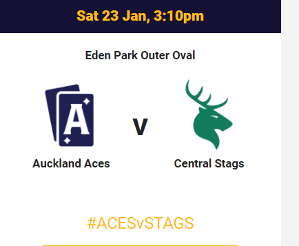 Auckland Aces vs Central Stags match 21 super smash live streaming