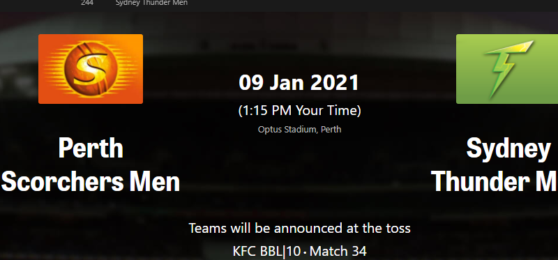 BBL 10 match 34 PS vs ST live streaming