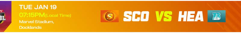Scorchers vs Heat Live streaming