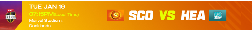 BH vs PS (HEA vs SCO) – Perth Scorchers vs Brisbane Heat BBL10 Match 44 Live Streaming Schedule Match Preview,Prediction ,Dream11, playing 11 #HEAvsSCO