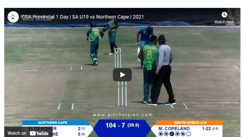 CSA Provincial One day cup live streaming