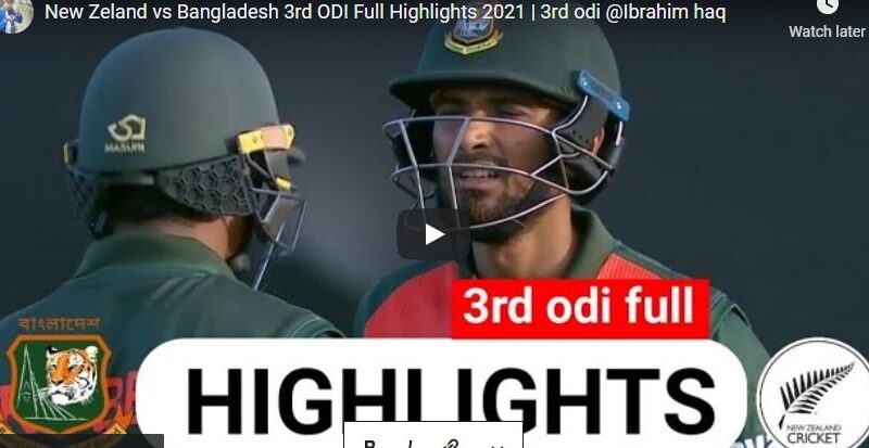 NZ vs Ban 3rd ODI highlights