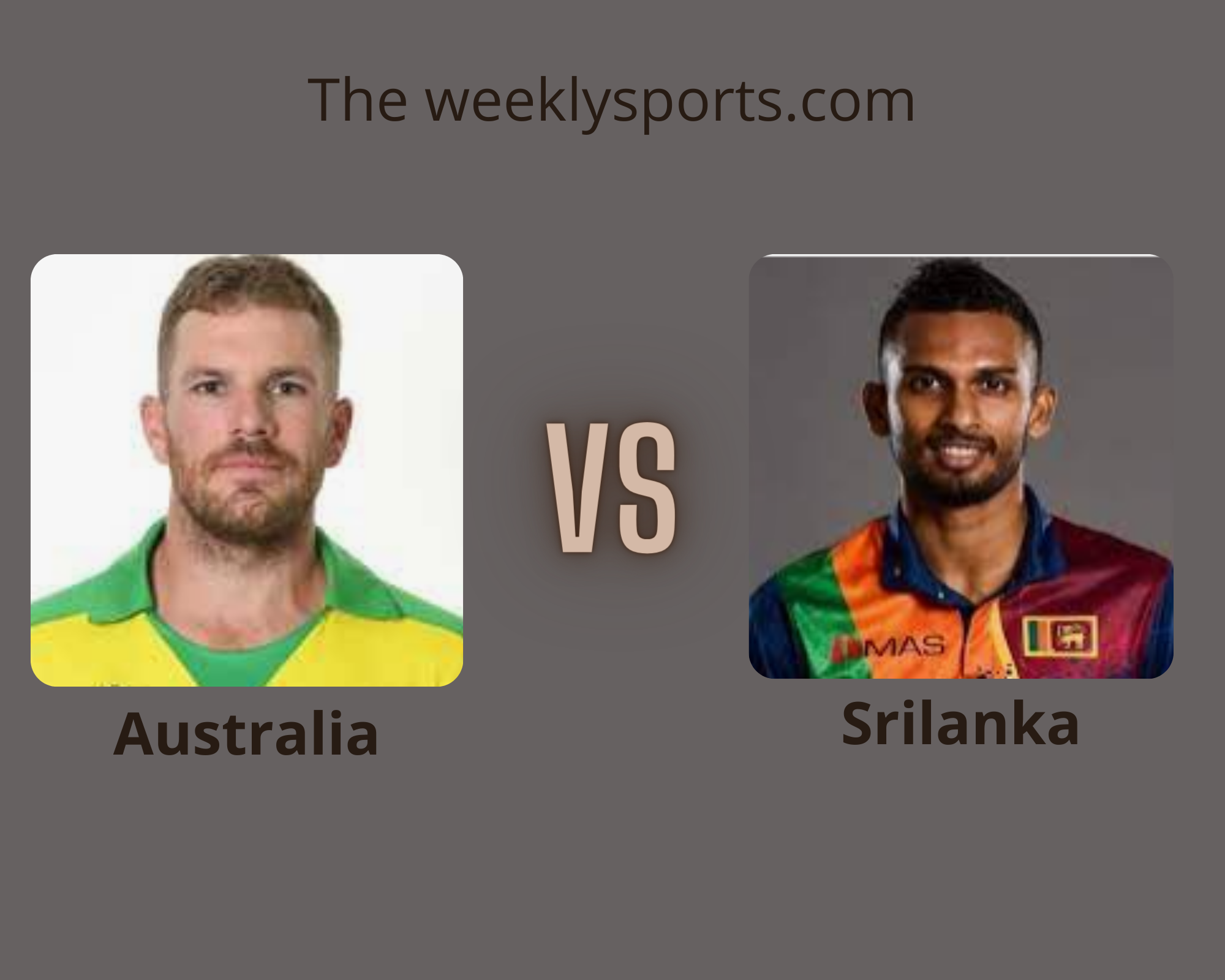Austrialia vs Srilanka head to head batting and bowling stats