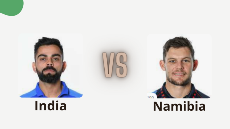 India vs Namibia Head to Head