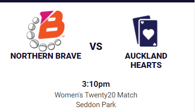    Women Super Smash T20, Match 7: Auckland Hearts  vs   Northern Braves   Live streaming  details  #AH-WvsNB-W