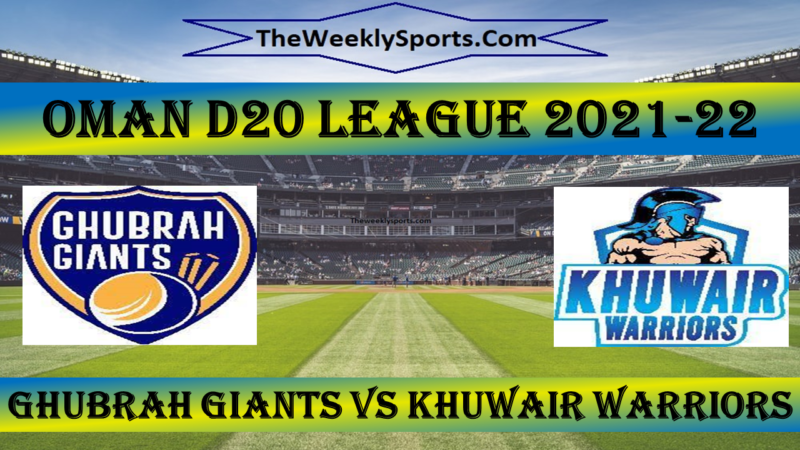GG vs KW match 18 Oman D20 League Dream11