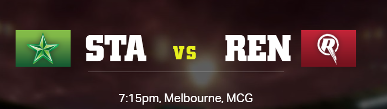 REN vs STA Match 31 BBL11 Melbourne Renegades vs Melbourne Stars Dream11 Prediction, Fantasy Tips, Squad and Injury  Updates