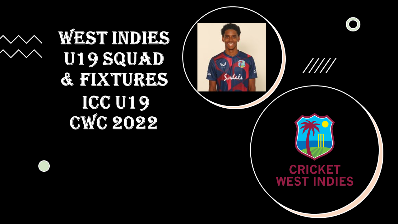 ICC Men’s U19  CWC  2022:    West Indies U19 Squad and Fixtures