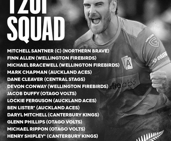 NZ T20 squad for India