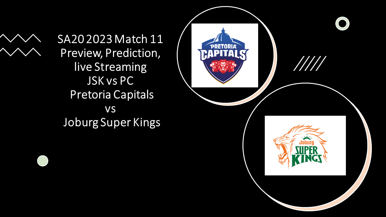 SA20 2023: Match 11, PC vs JSK Match Preview, prediction ,live stream |Where to watch  Pretoria vs Joburg?