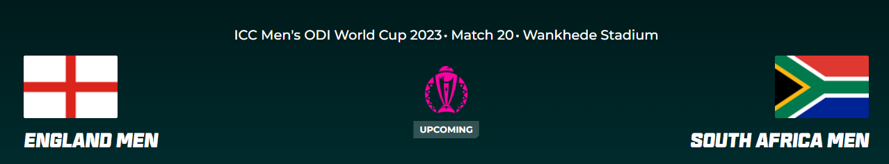 RSA vs ENG H2H ODI Stats: South Africa vs England Match 20 CWC 2023 Match Preview