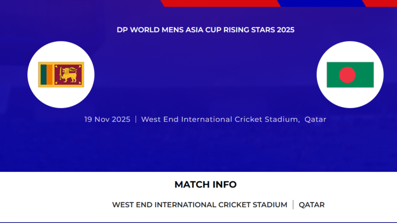 Sri Lanka A vs Bangladesh A live streaming guide