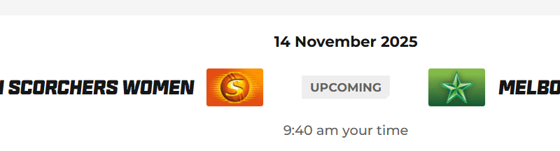 Match 8 PS-W vs MS-W Live streaming