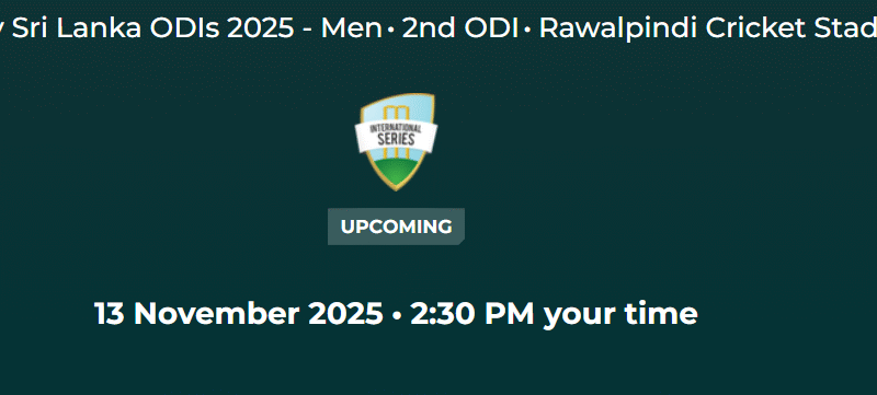 PAK vs SL 2nd ODI live streaming