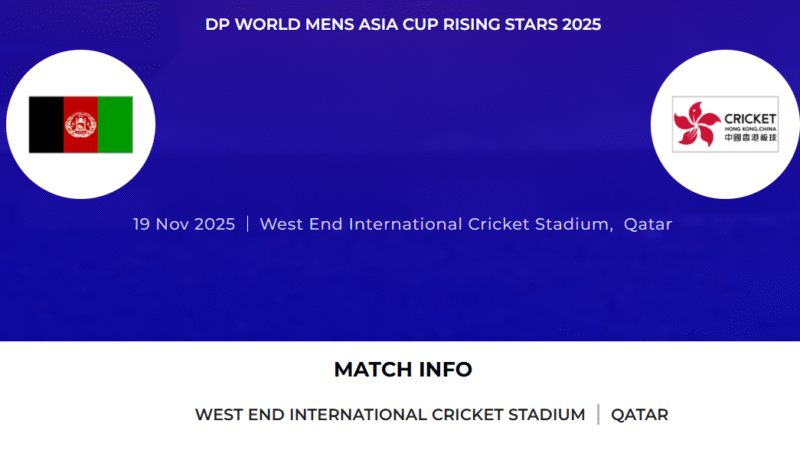 Afghanistan A vs Hong Kong