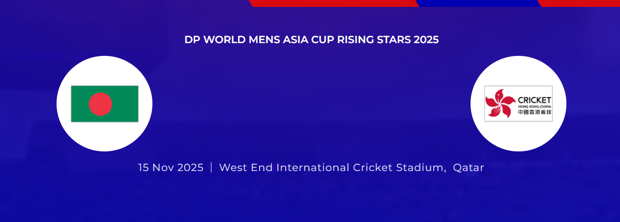 The Asia Cup Rising Stars 2025: Bangladesh A vs Hong Kong Live Streaming, Match Preview