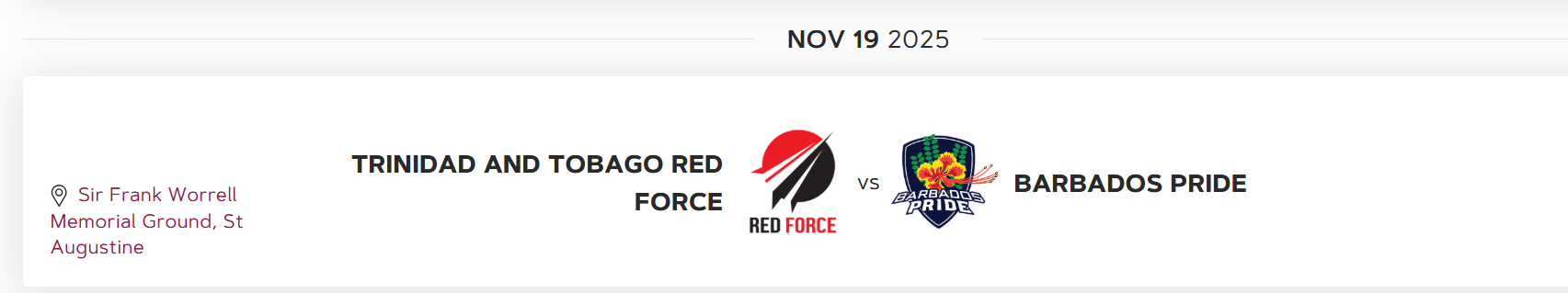 United CG Super50 Cup 2025-26: Barbados Pride vs T&T Redforce live streaming Guide